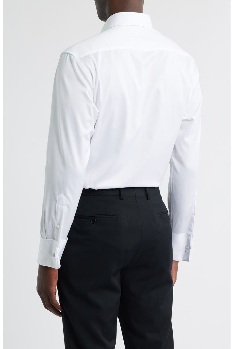Luxury Covered Placket Non-Iron Dress Shirt, Alternate, color, WHITE