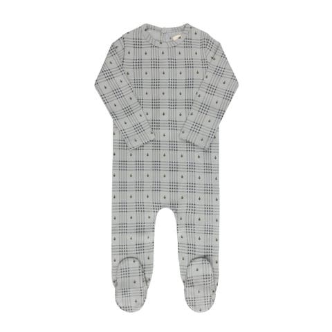 Cotton Floral Plaid Collection - Footie