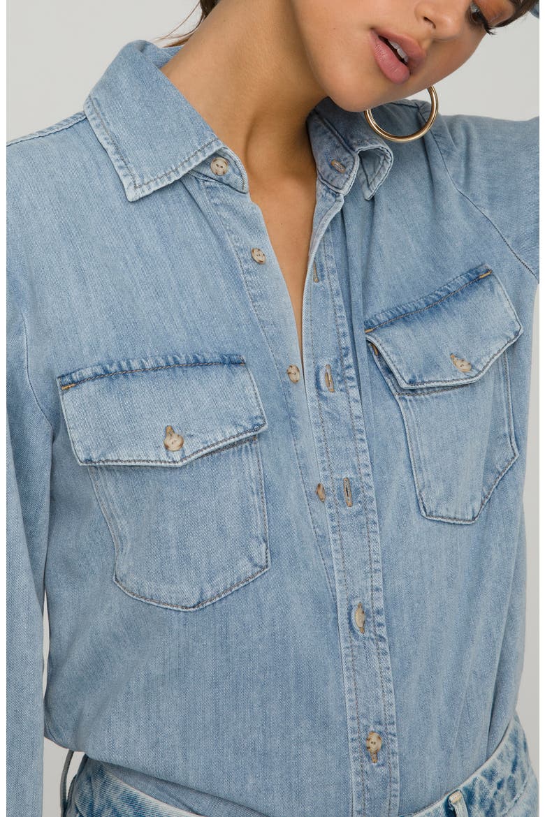 Easy Denim Shirt, Alternate, color, BLUE WASH