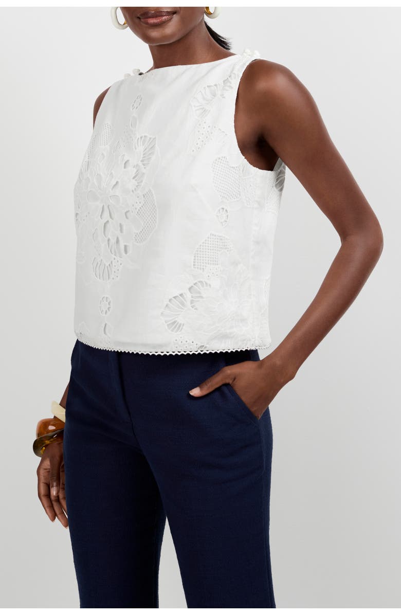 Trina Turk Alessandra Top, Alternate, color, Whitewash