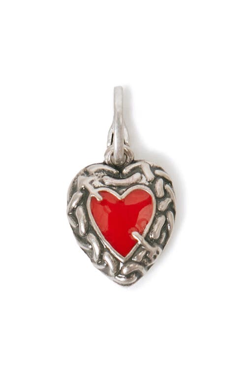 Clare V. Le Coeur Charm in Silver 