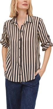 Bella Dahl Split Back Striped Button Shirt