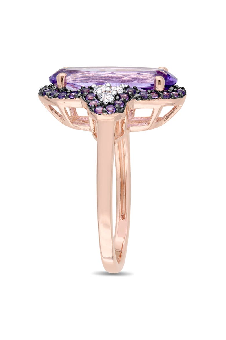 Amethyst & White Topaz Halo Ring, Alternate, color, Amethyst