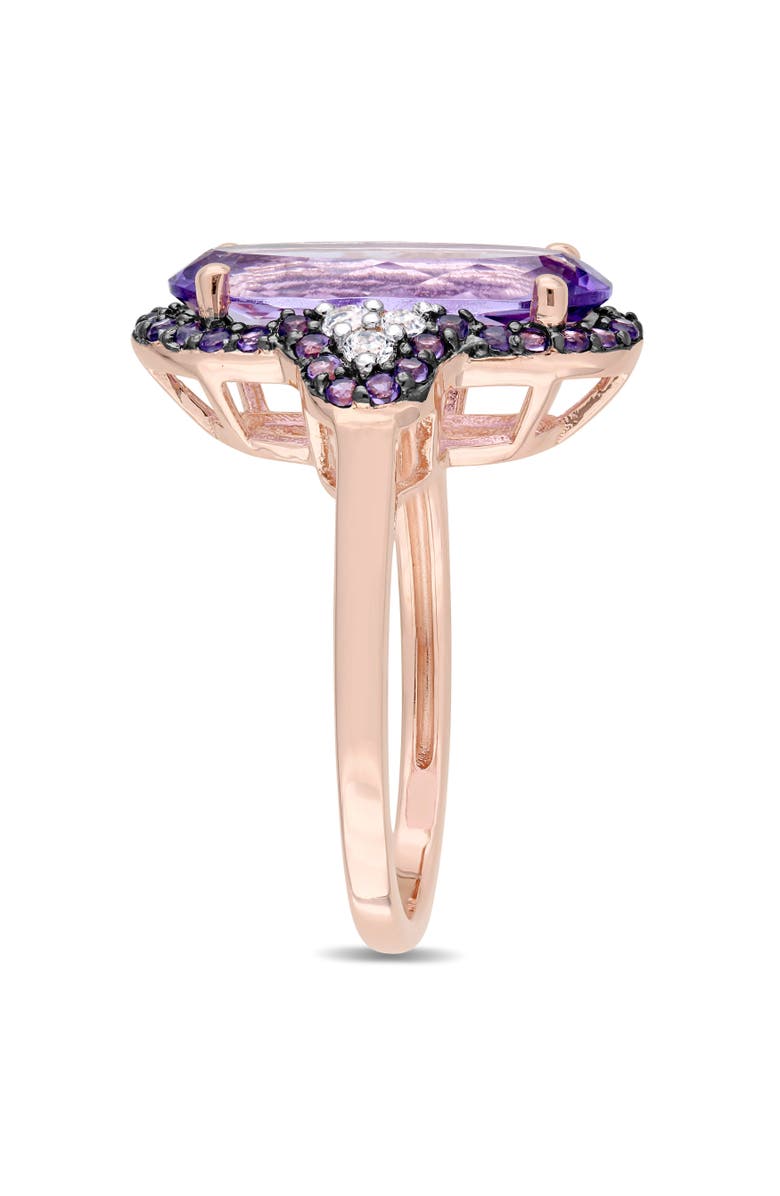 Julianna B. Amethyst & White Topaz Halo Ring, Alternate, color, Amethyst