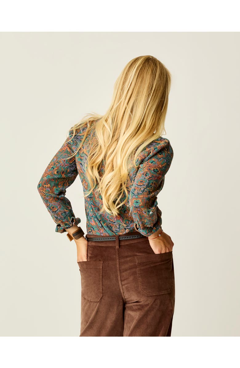 Carve Designs Dylan Gauze Shirt, Alternate, color, Bistro Floral