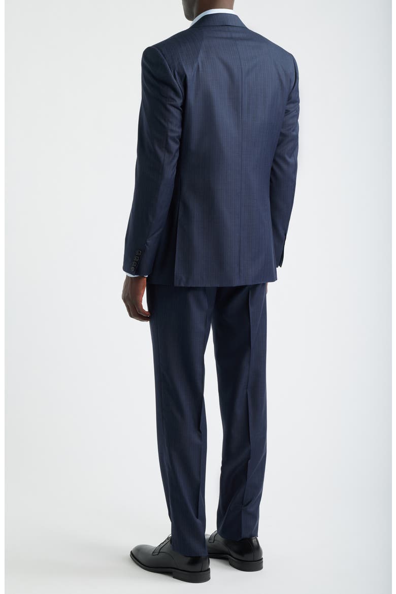 Siena Regular Fit Navy Pinstripe Super 170s Wool Suit, Alternate, color, NAVY