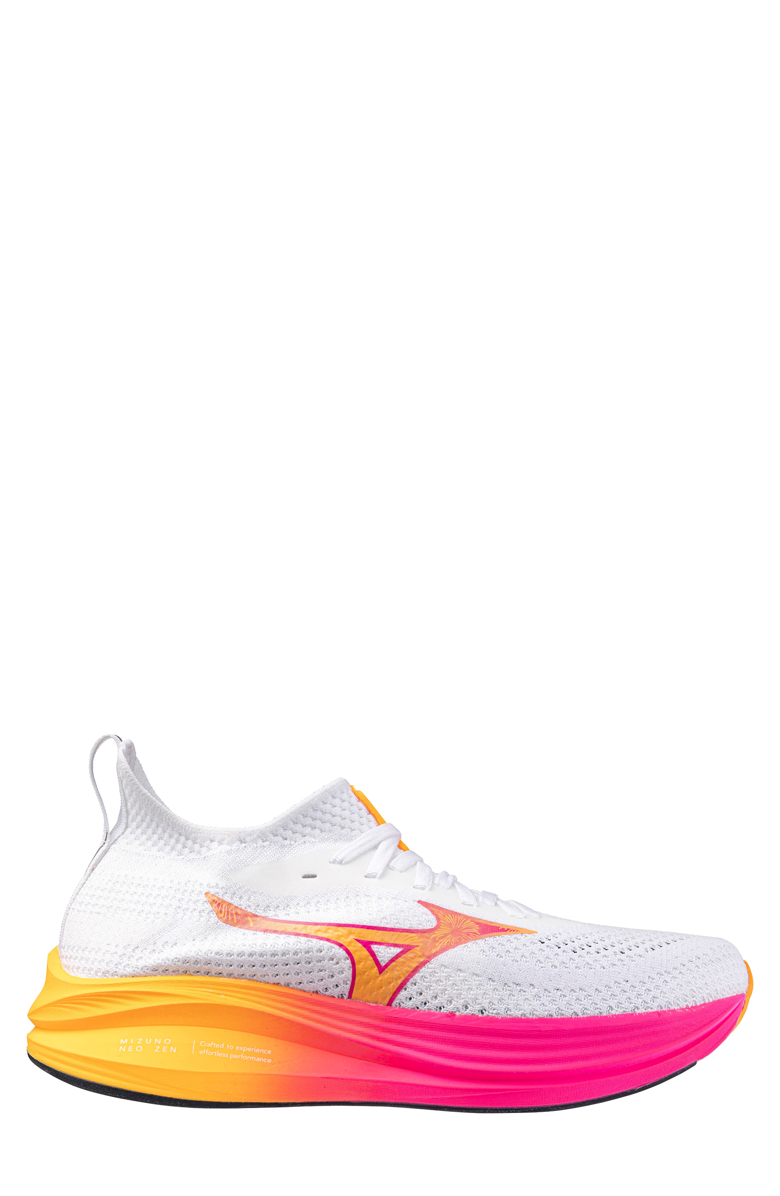 Mizuno Neo Zen Running Shoe, Alternate, color, Hanabi White-Tang Orange