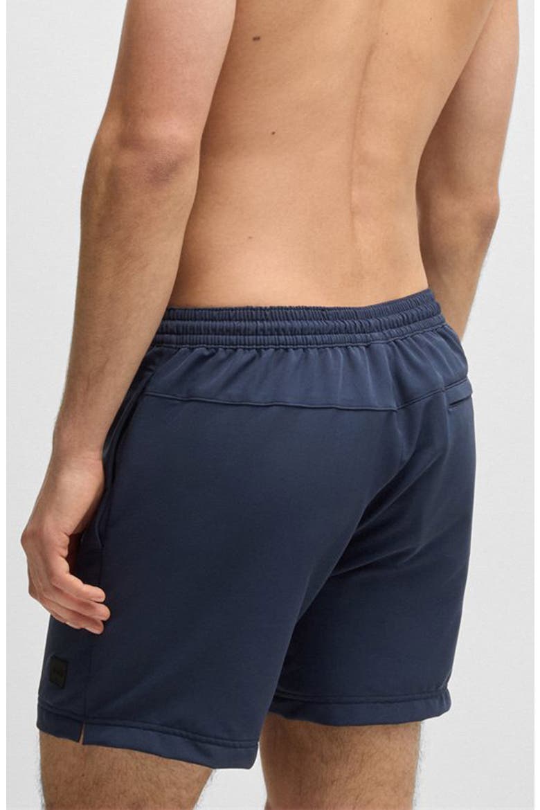 Solid Stretch Swim Trunks, Alternate, color, NAVY