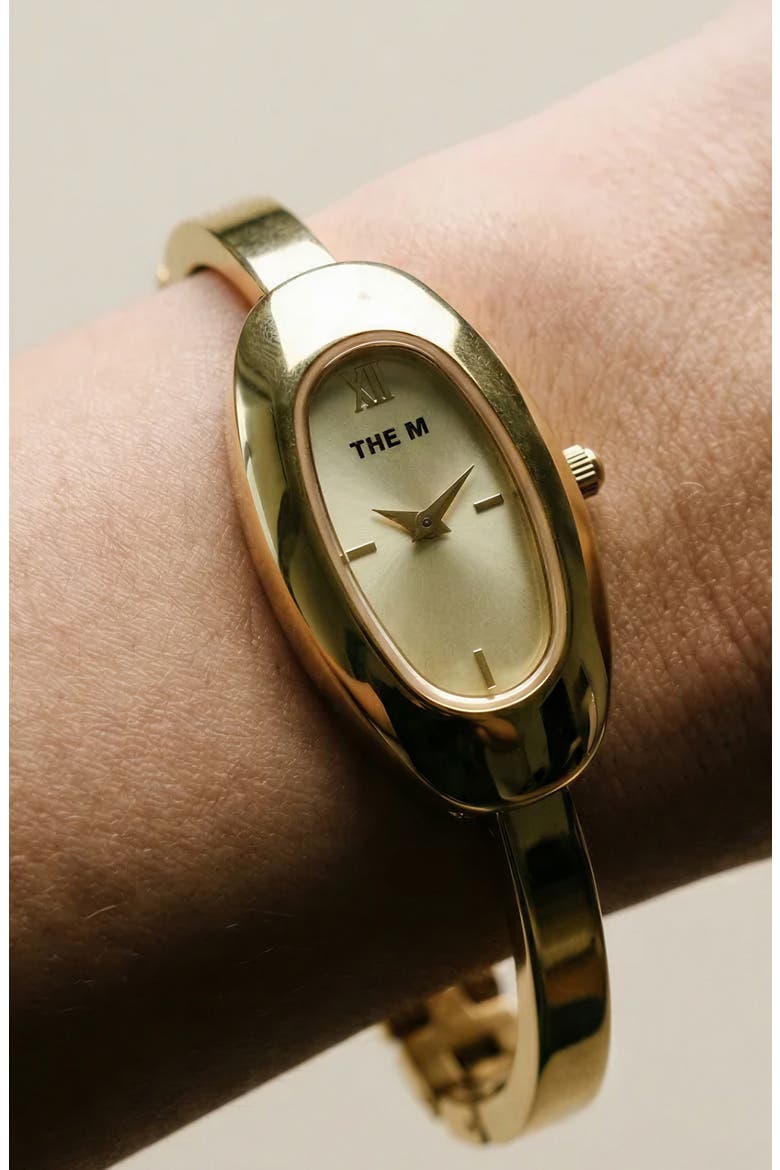 The Mulberry Oval Bracelet Watch, 22mm x 34mm, Alternate, color, GOLD