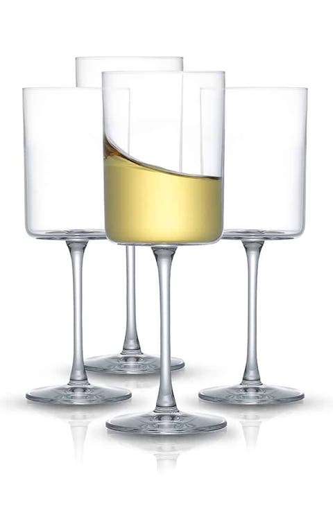 Claire Crystal Cylinder White Wine Glass - Set of 4