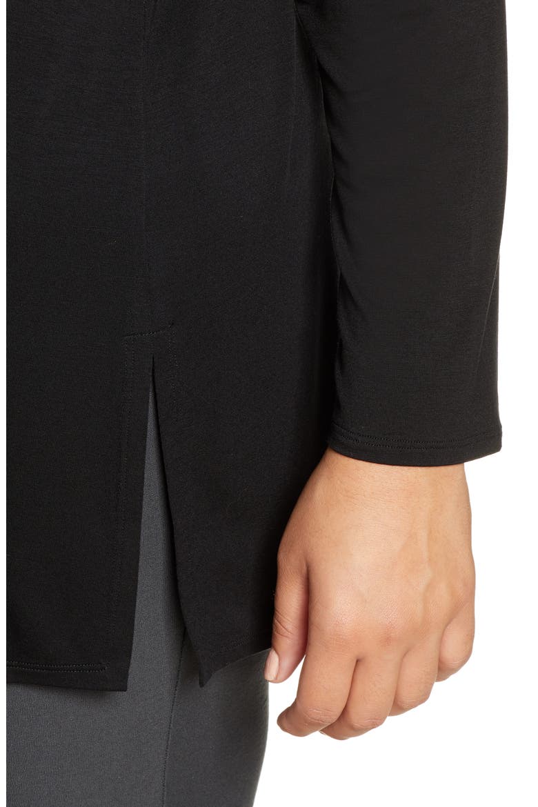 Bateau Neck Tunic, Alternate, color, BLACK