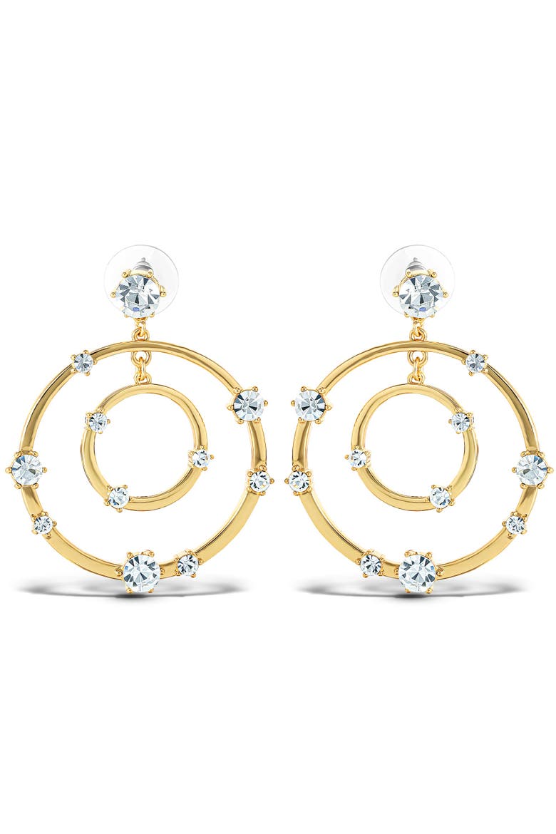 Orbital Crystal Drop Earrings, Alternate, color, Gold