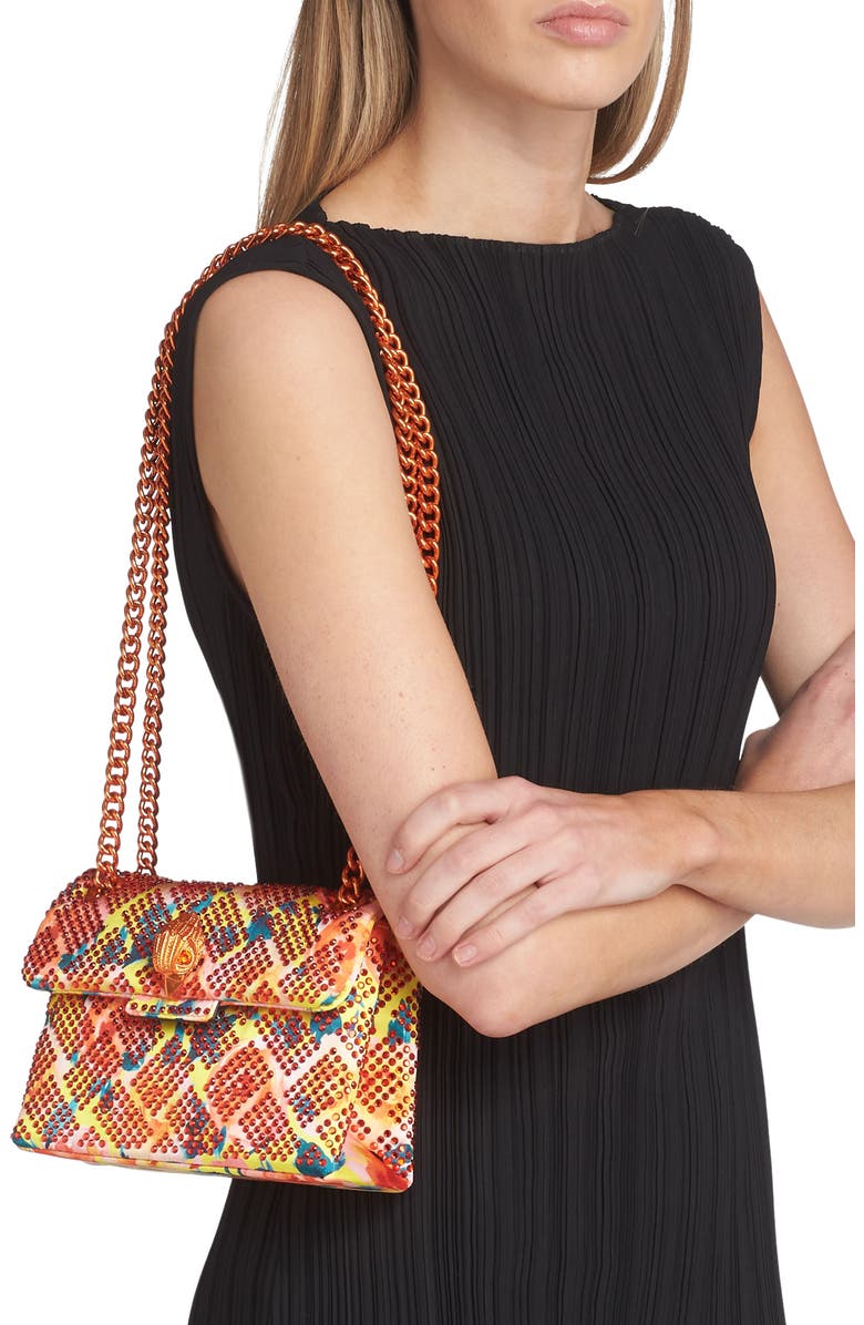 Kurt Geiger London Mini Kensington Embellished Fabric Convertible Crossbody Bag, Alternate, color,