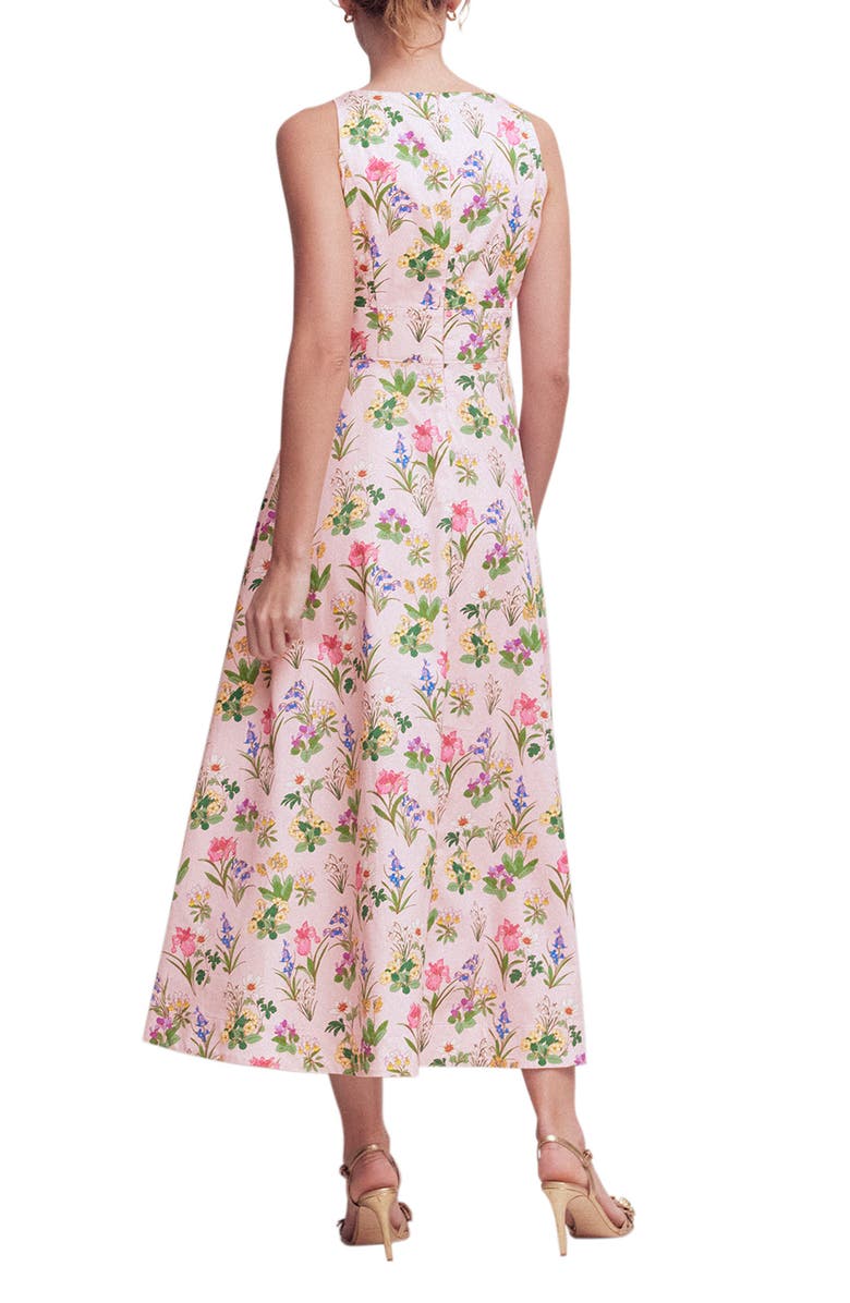 Boden Occasion Floral Print Maxi Sundress, Alternate, color, Pink Floral
