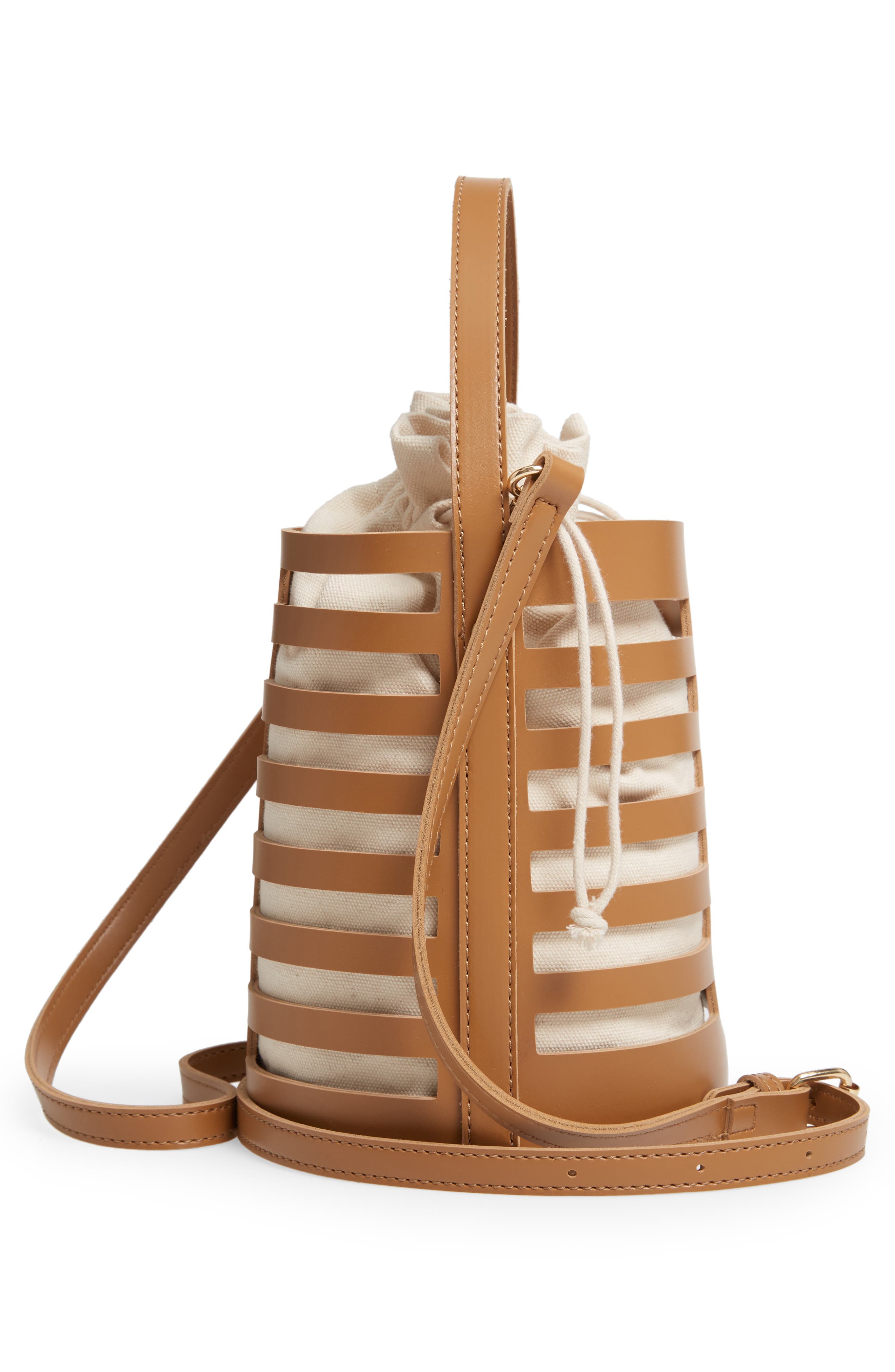Emperia Cutout Round Bucket Crossbody Bag, Alternate, color, 