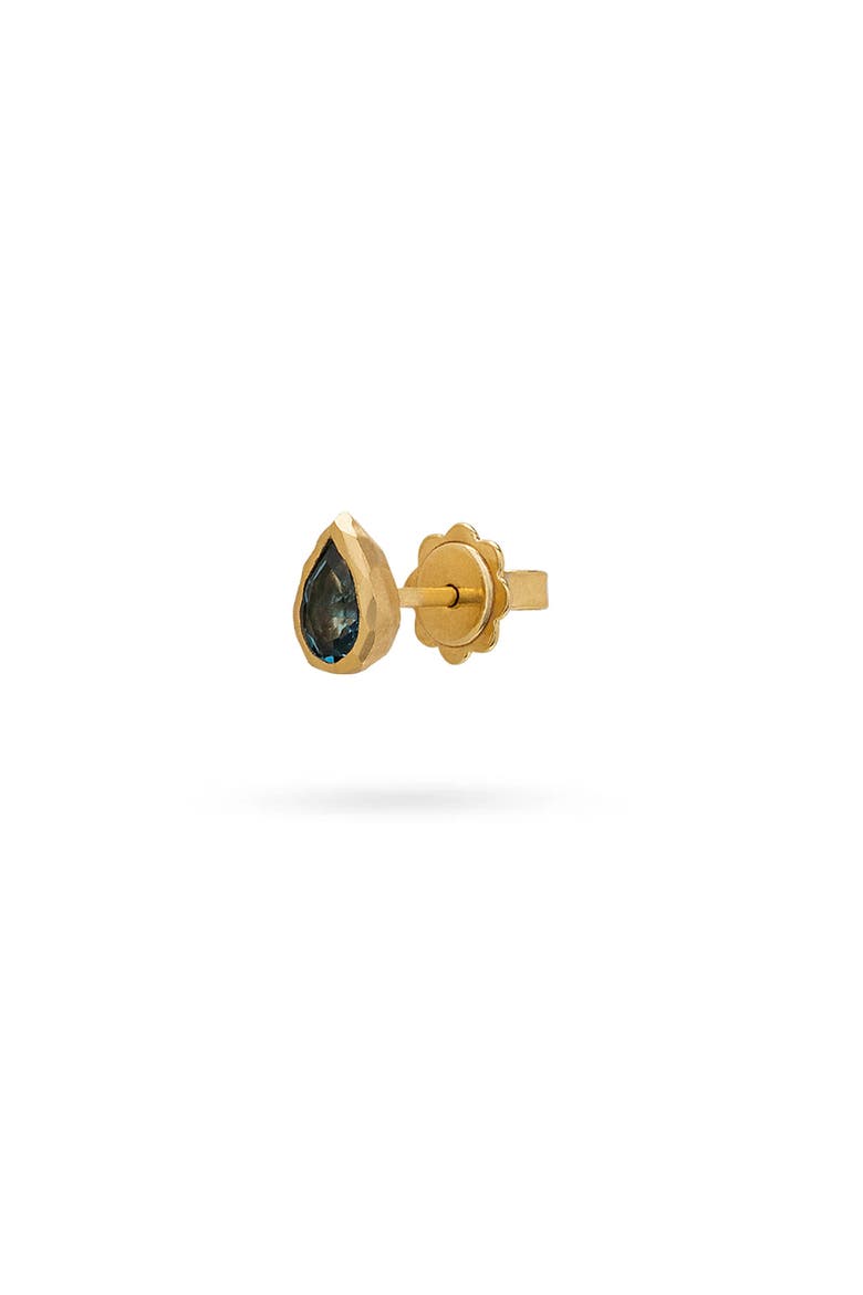 Single Drop Stud Deep Blue Topaz, Main, color, Deep Blue Topaz