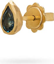 Eloise Jewelry Single Drop Stud Deep Blue Topaz