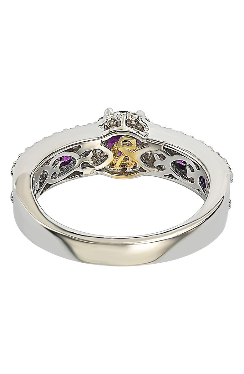 SUZY LEVIAN Sterling Silver Pink Sapphire Bridal Ring, Alternate, color, 