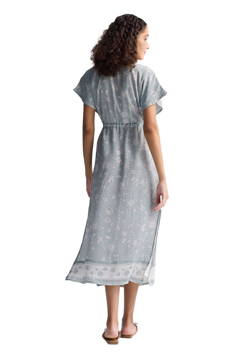 Reistor Deep V-neck Gathered Dress, Alternate, color, Serene Symphony