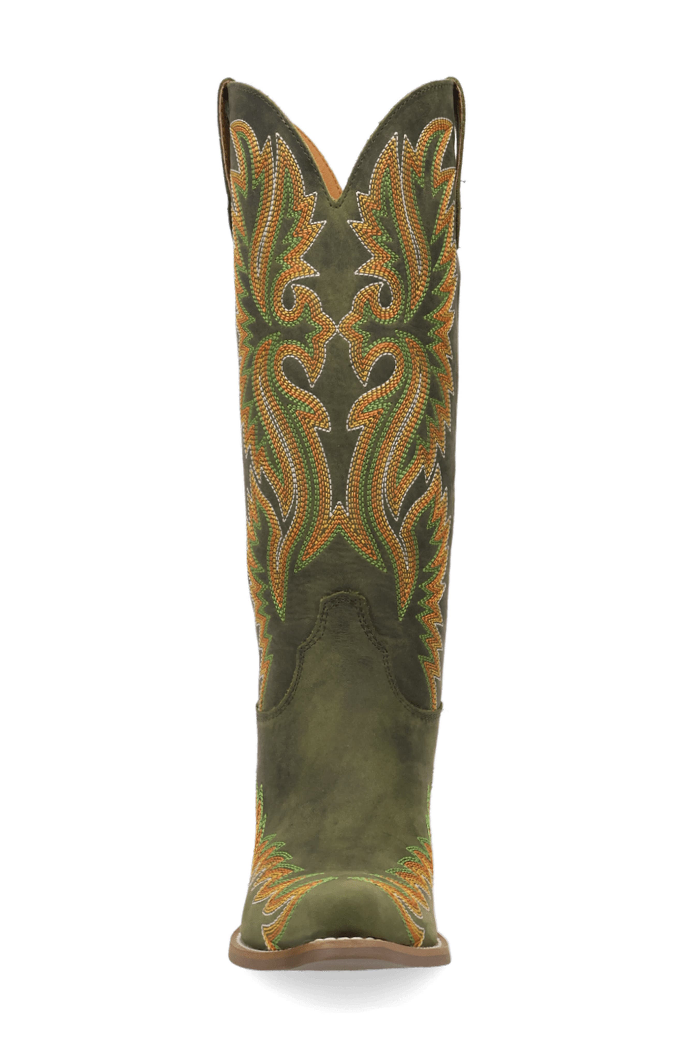 Lantana Leather Western Boot, Alternate, color, OLIVE