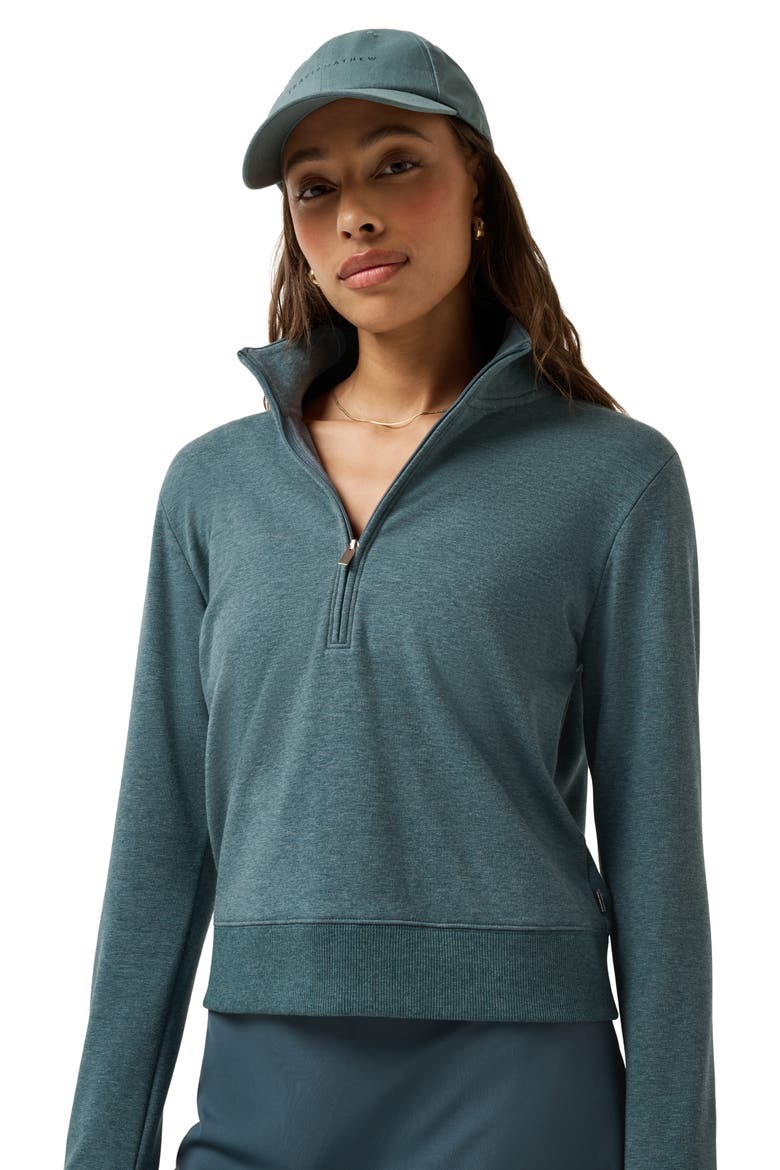 Cloud Half Zip Pullover, Alternate, color, HEATHER DARK SLATE