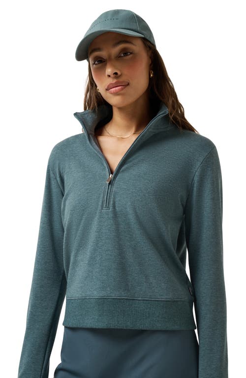 Travismathew Cloud Half Zip Pullover In Green