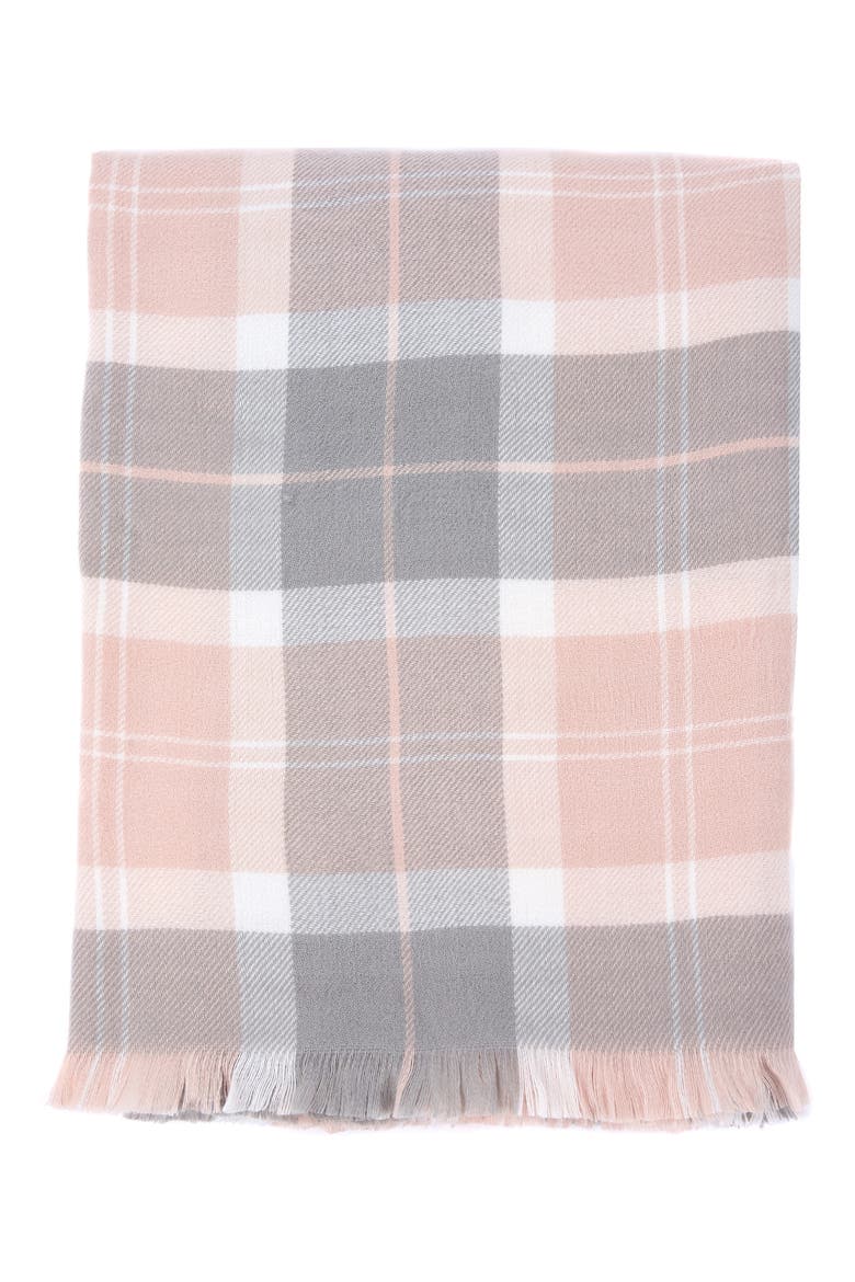 Staffin Tartan Poncho, Alternate, color, PINK/ GREY TARTAN