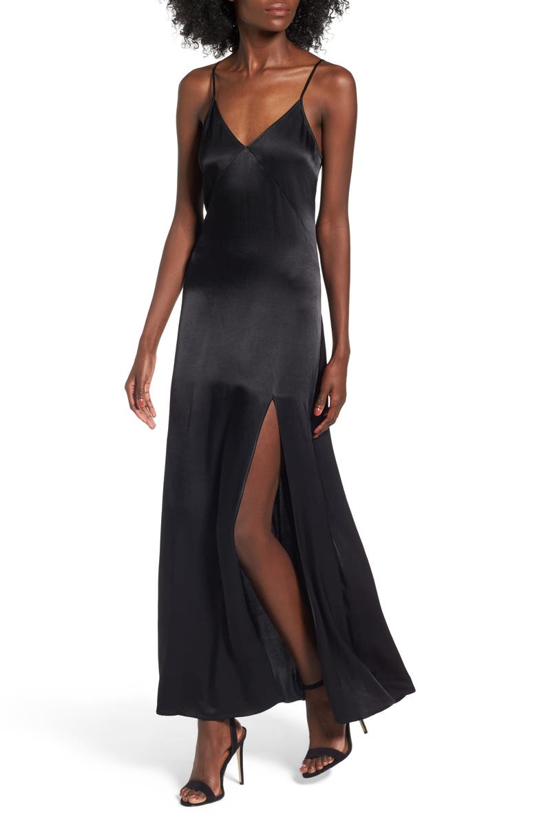 Leith Satin Maxi Dress, Main, color, 