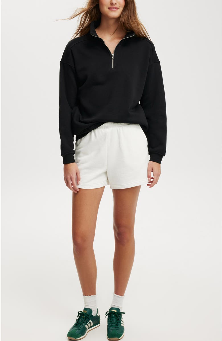 Cotton On Women's Classic Fleece Oversized Half Zip Sweatshirt, Alternate, color, 