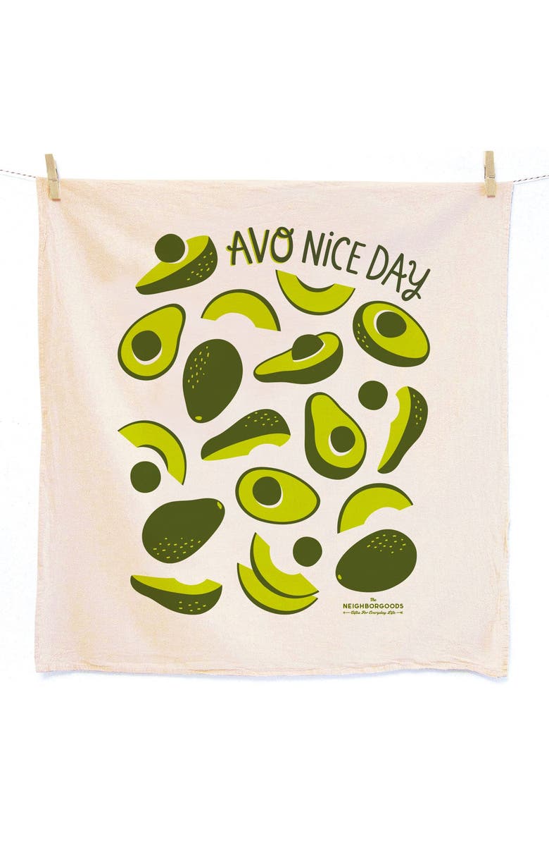 The Neighborgoods Avocado Dish Towel + Sponge Cloth Gift Set, Main, color, Green