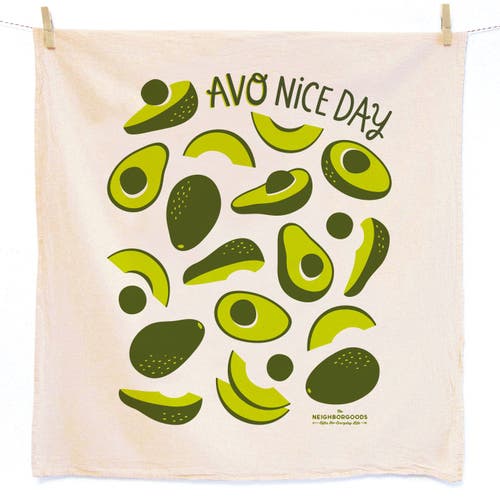The Neighborgoods Avocado Dish Towel + Sponge Cloth Gift Set In Multi
