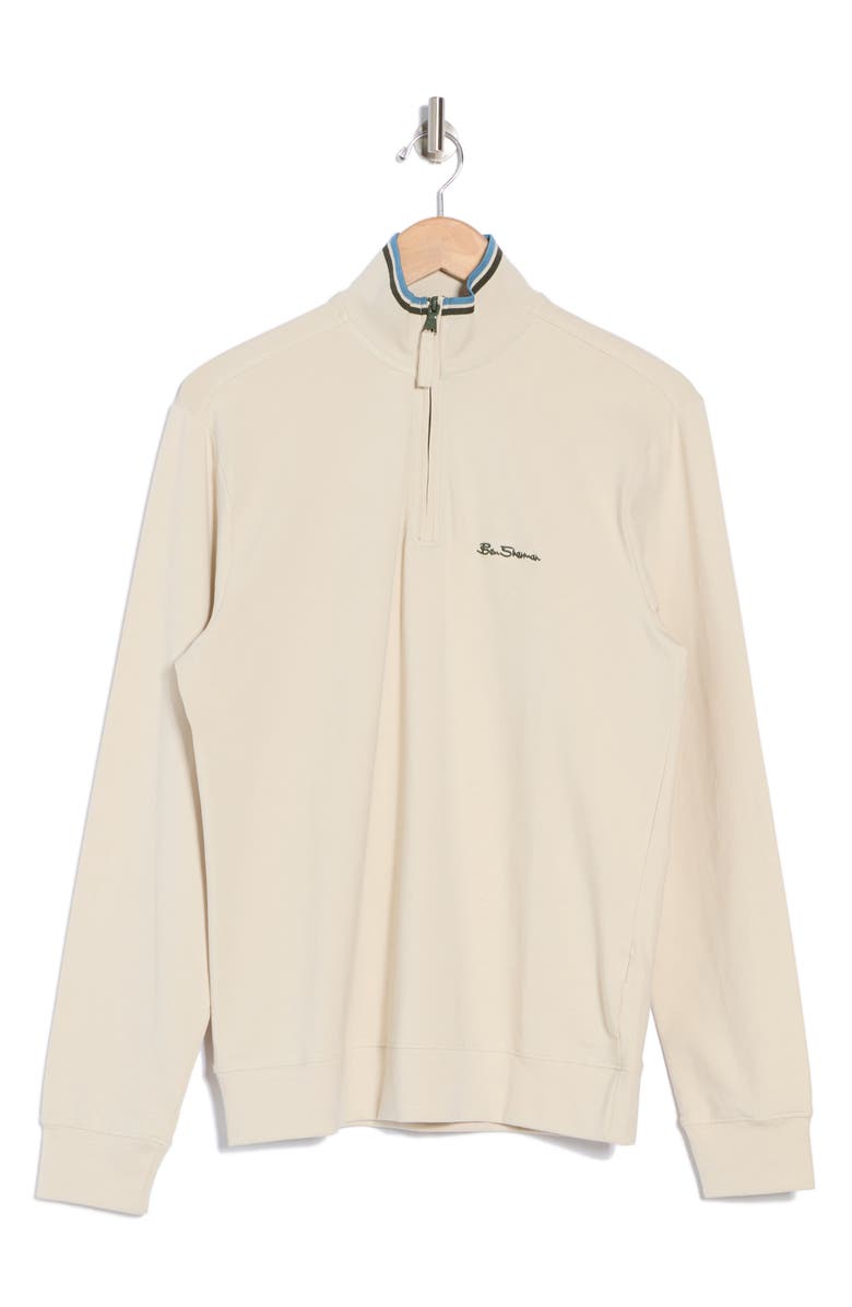 Ben Sherman Interlock Quarter Zip Pullover, Alternate, color,