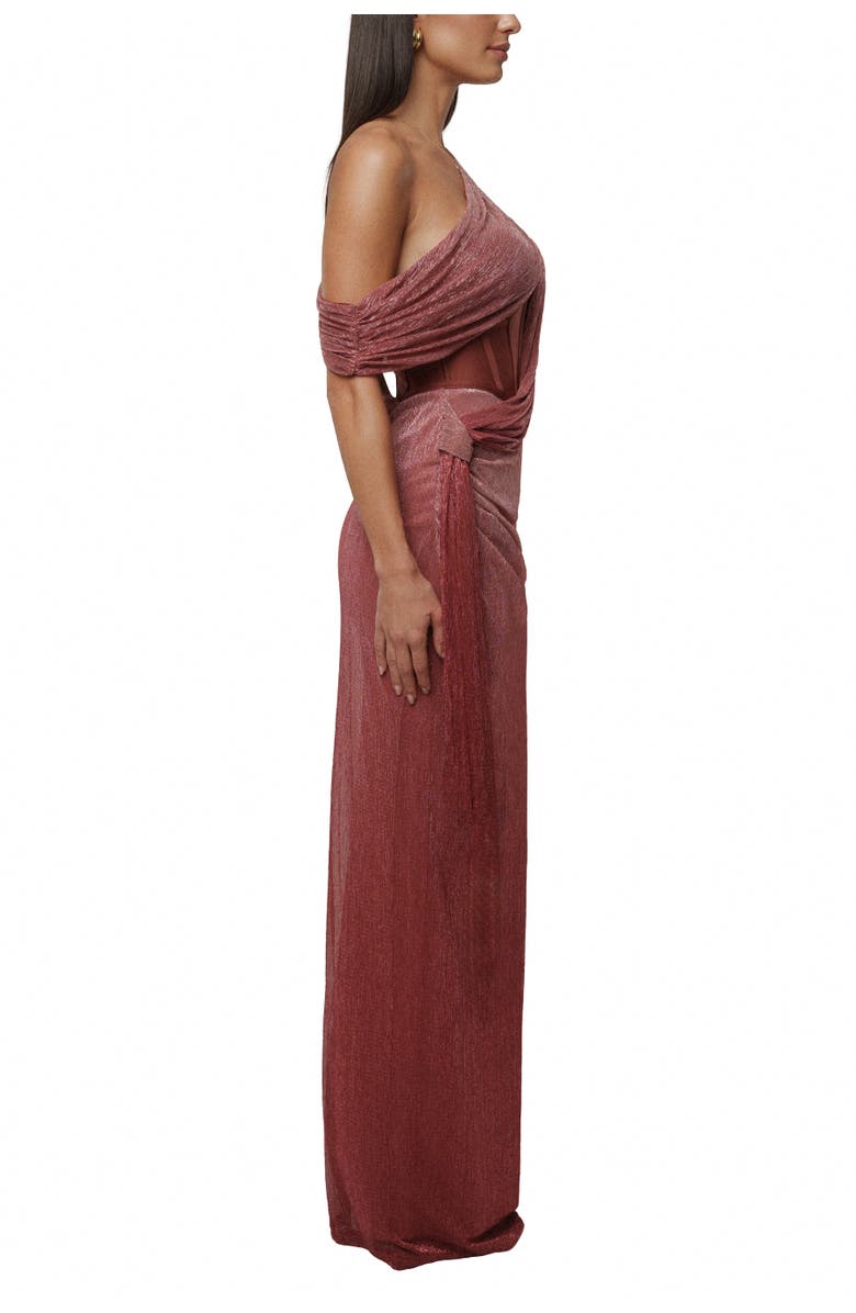 JLUXLABEL Celestina Draped Maxi Dress, Alternate, color, Red
