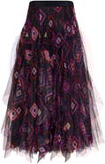 Maison Common Printed Tull Skirt