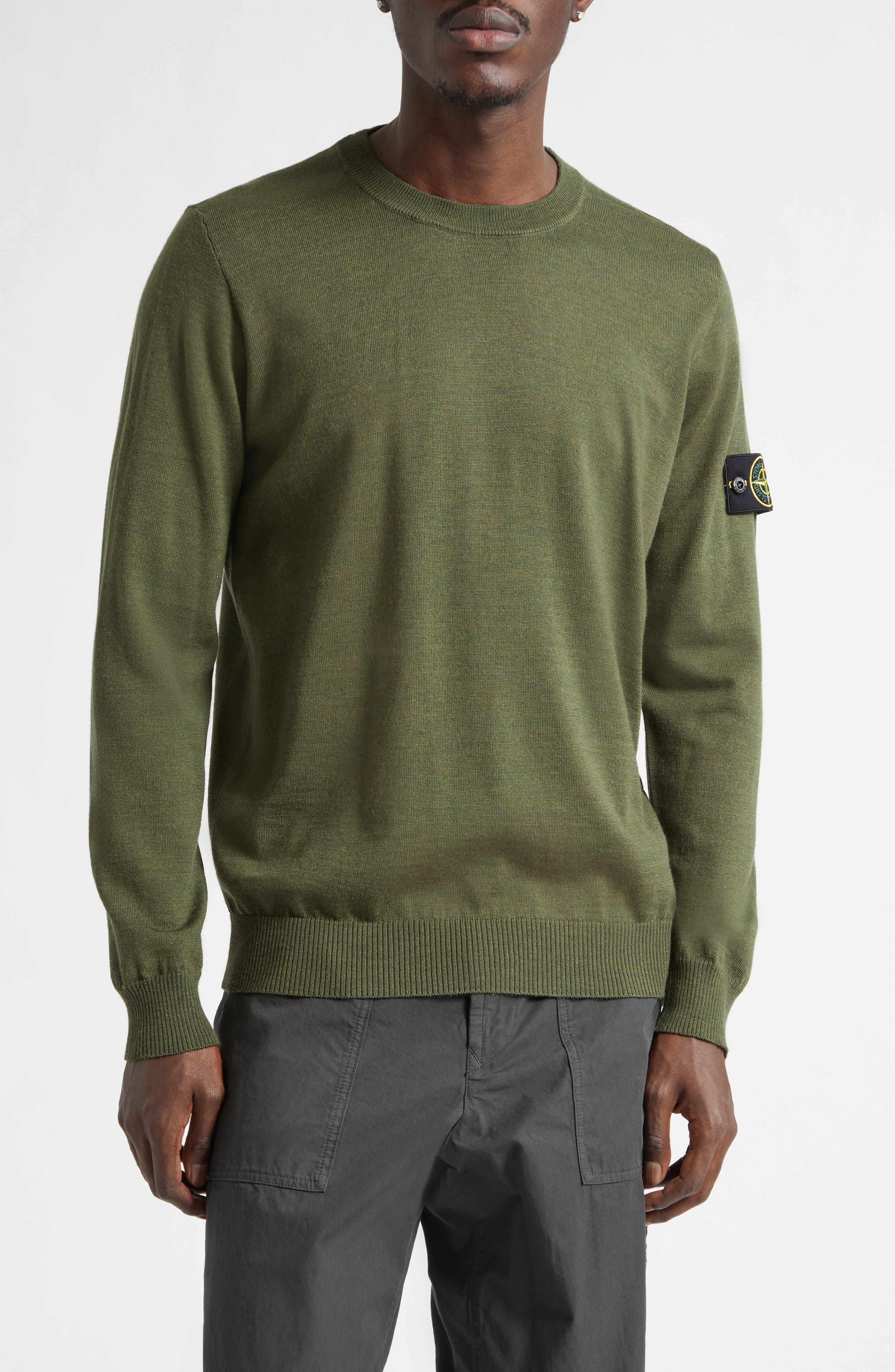 Compass Patch Virgin Wool Crewneck Sweater - image 3