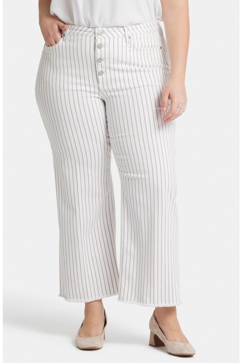 Teresa Exposed Button High Waist Ankle Wide Leg Jeans, Main, color, BEACH CRUISE STRIPE
