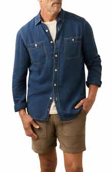 Faherty The Tried & True Lyocell & Linen Chambray Button-Up Shirt