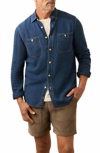Faherty The Tried & True Lyocell & Linen Chambray Button-Up Shirt