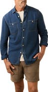 Faherty The Tried & True Lyocell & Linen Chambray Button-Up Shirt
