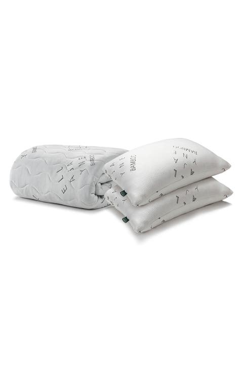 Mattress Protector & Shredded Memory Foam Pillow Set
