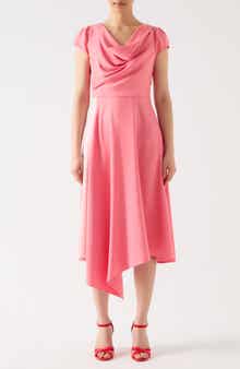 LK Bennett Moon Cap Sleeve Crepe Midi Dress