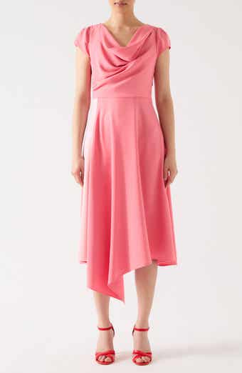 LK Bennett Moon Cap Sleeve Crepe Midi Dress