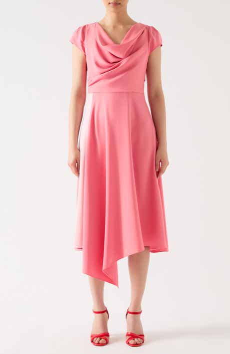 LK Bennett Moon Cap Sleeve Crepe Midi Dress
