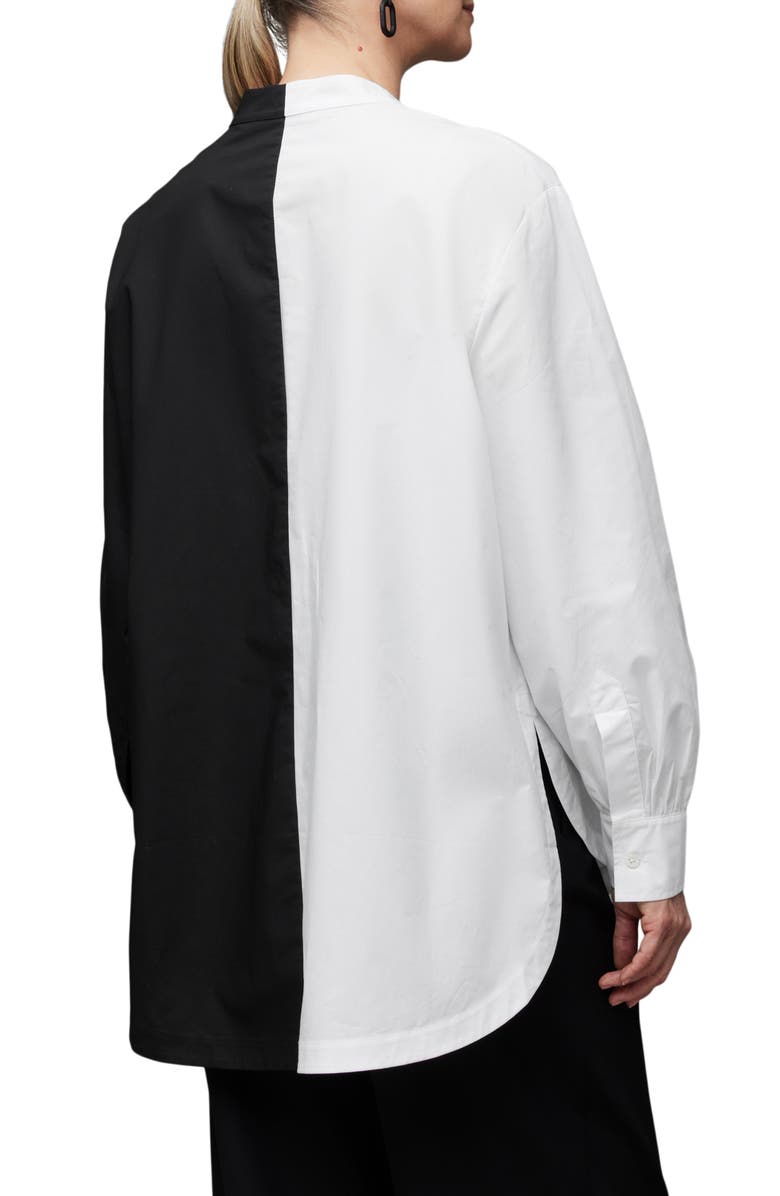AllSaints Marice Mono Two-Tone Organic Cotton Tunic, Alternate, color, 