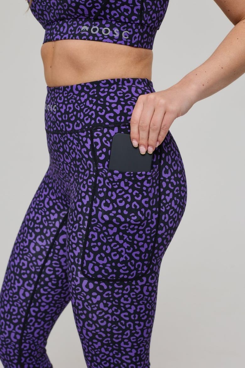 Infinite High Waisted Leggings - Purple Leopard, Alternate, color, Purple Leopard