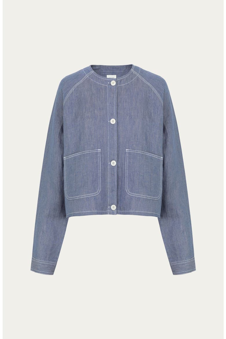 Mira Boxy Jacket, Alternate, color, Steel Blue