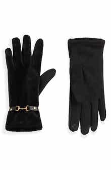 Jodie Faux Fur Gloves with Buckle