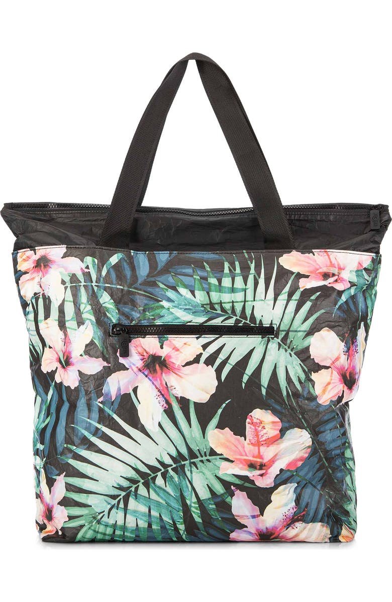Aloha Collection Hibiscus Palm Day Tripper Water Resistant Tyvek<sup>®</sup> Tote, Alternate, color,
