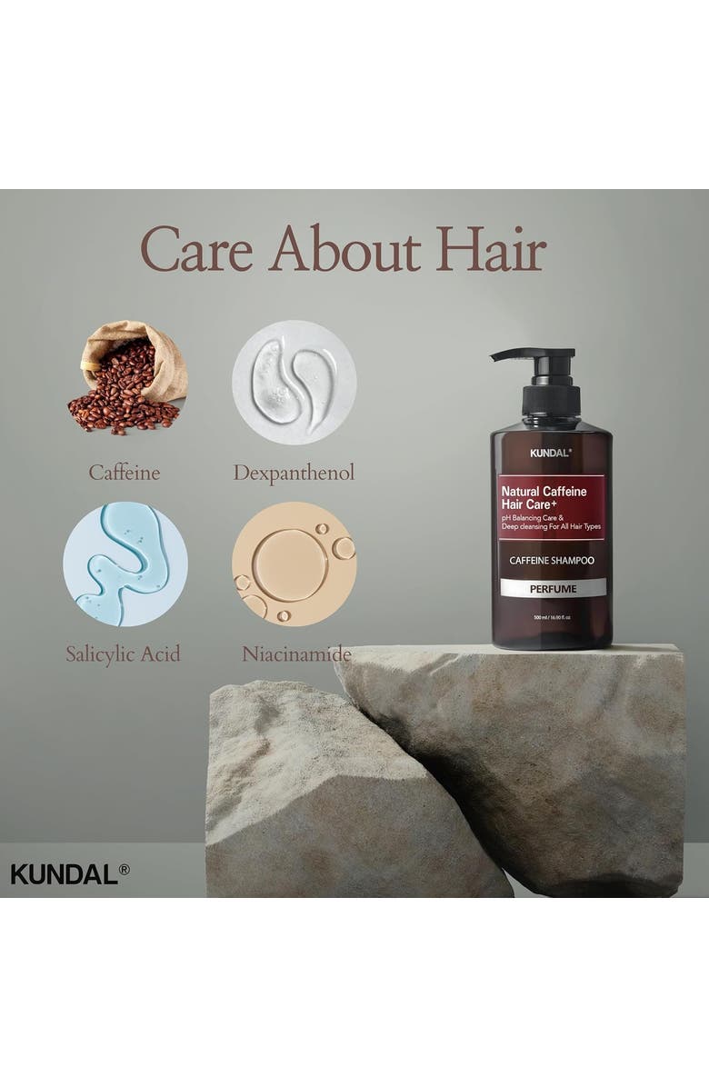 KUNDAL Caffeine Scalp Care Shampoo - White Musk, Alternate, color, Brown