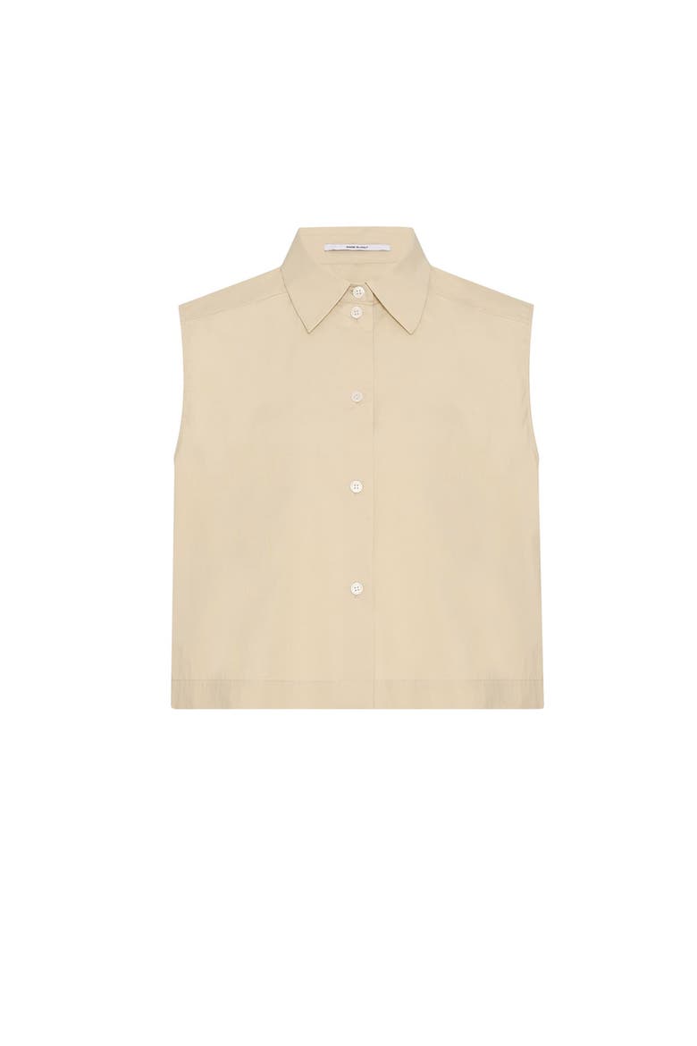 Cropped Sleeveless Shirt, Alternate, color, Sand